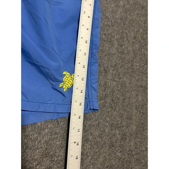 Vilebrequin swim trunks shorts mens blue Large logo lightweight beach lined read - Picture 8 of 9